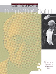 Witold Rowicki in memoriam (book cover)
